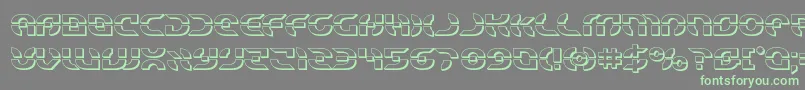 Starfighter3D Font – Green Fonts on Gray Background