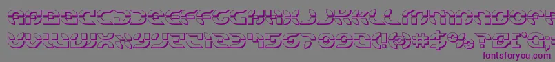 Starfighter3D Font – Purple Fonts on Gray Background