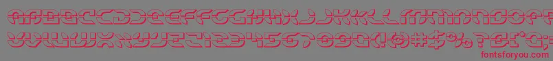 Starfighter3D Font – Red Fonts on Gray Background