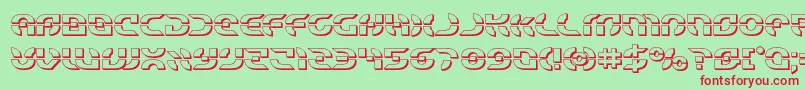 Starfighter3D Font – Red Fonts on Green Background