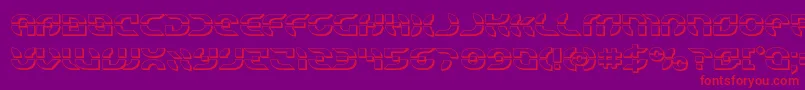 fuente Starfighter3D – Fuentes Rojas Sobre Fondo Morado