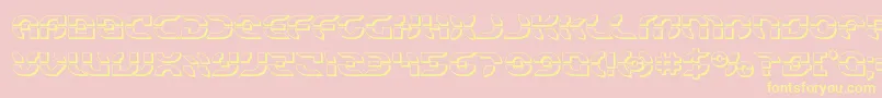 Starfighter3D Font – Yellow Fonts on Pink Background