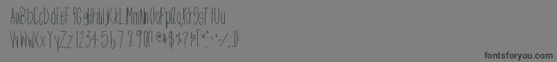 Htskinnyme Font – Black Fonts on Gray Background