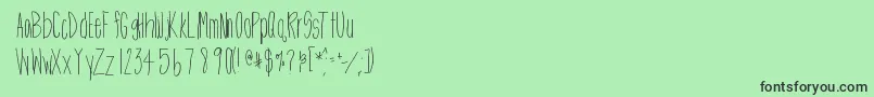 Htskinnyme Font – Black Fonts on Green Background