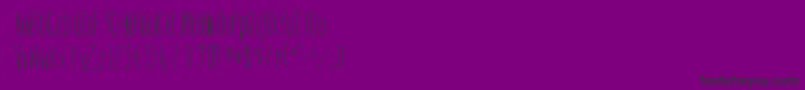 Czcionka Htskinnyme – czarne czcionki na fioletowym tle