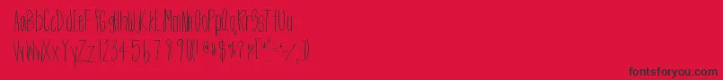 Htskinnyme Font – Black Fonts on Red Background