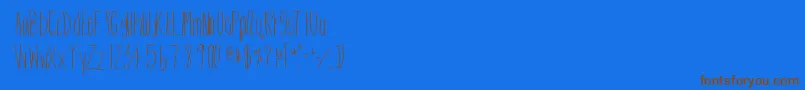 Htskinnyme Font – Brown Fonts on Blue Background