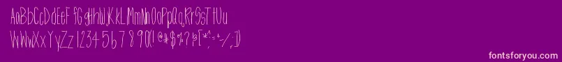 Htskinnyme Font – Pink Fonts on Purple Background