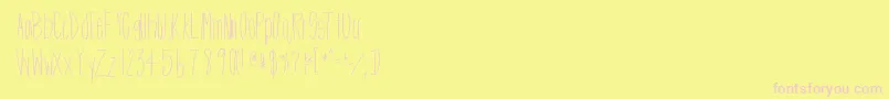 Htskinnyme Font – Pink Fonts on Yellow Background