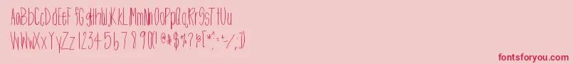 Htskinnyme Font – Red Fonts on Pink Background