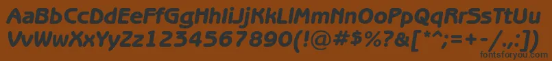 BenguiatgothicheavycItalic Font – Black Fonts on Brown Background