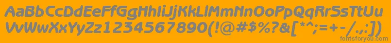 BenguiatgothicheavycItalic Font – Gray Fonts on Orange Background