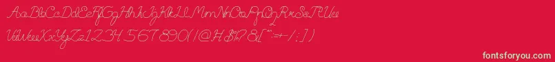 フォントQuestionOfScience – 赤い背景に緑の文字