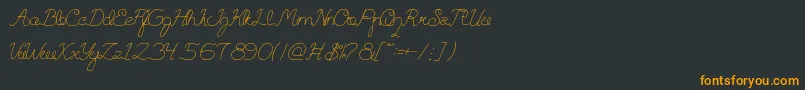 フォントQuestionOfScience – 黒い背景にオレンジの文字