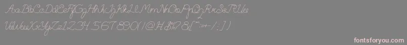 フォントQuestionOfScience – 灰色の背景にピンクのフォント