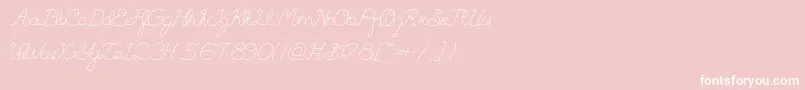 QuestionOfScience Font – White Fonts on Pink Background