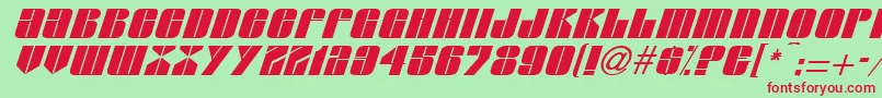 ThelmaRegular Font – Red Fonts on Green Background