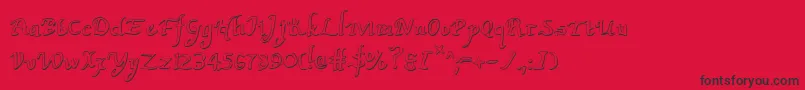 ValleyForgeOutline Font – Black Fonts on Red Background