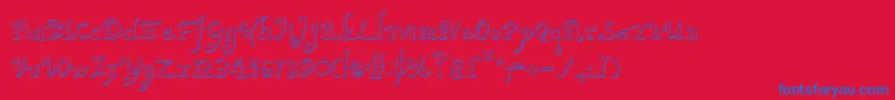 ValleyForgeOutline Font – Blue Fonts on Red Background
