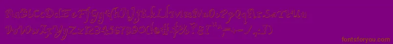 ValleyForgeOutline Font – Brown Fonts on Purple Background