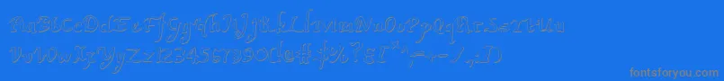 ValleyForgeOutline Font – Gray Fonts on Blue Background
