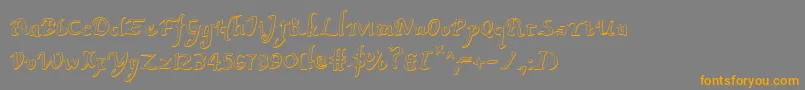 ValleyForgeOutline Font – Orange Fonts on Gray Background