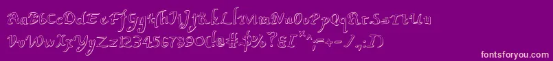 ValleyForgeOutline Font – Pink Fonts on Purple Background