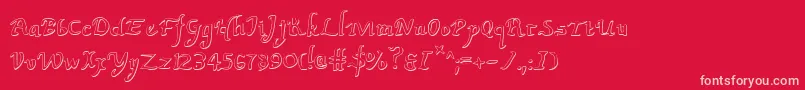 ValleyForgeOutline Font – Pink Fonts on Red Background