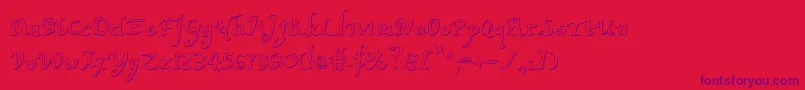 ValleyForgeOutline Font – Purple Fonts on Red Background