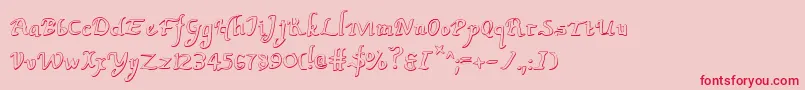 ValleyForgeOutline Font – Red Fonts on Pink Background