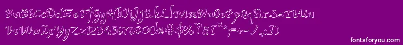 ValleyForgeOutline Font – White Fonts on Purple Background