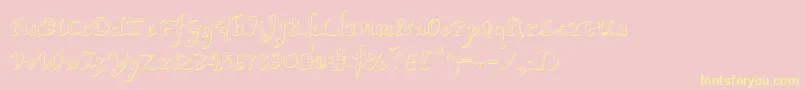 ValleyForgeOutline Font – Yellow Fonts on Pink Background