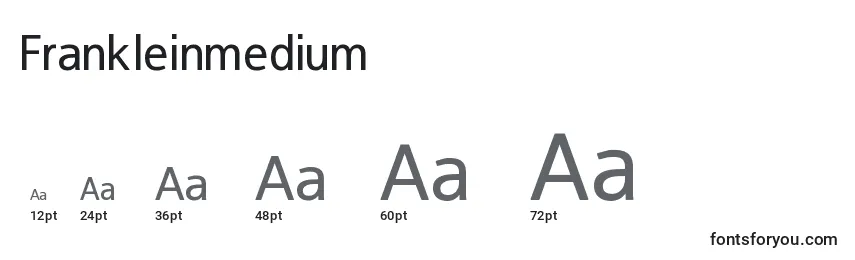 Размеры шрифта Frankleinmedium