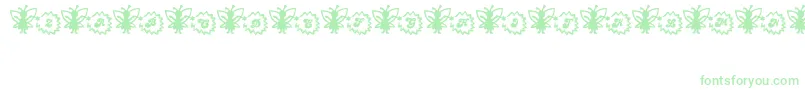 フォントFairySparkle – 白い背景に緑のフォント
