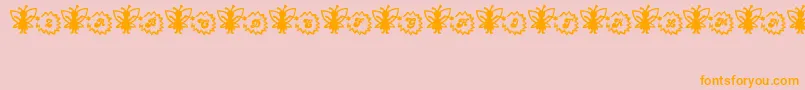 FairySparkle-Schriftart – Orangefarbene Schriften auf rosa Hintergrund