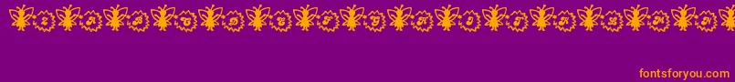 Fonte FairySparkle – fontes laranjas em um fundo violeta