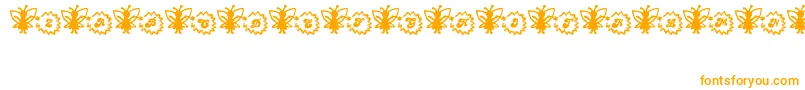 Czcionka FairySparkle – pomarańczowe czcionki na białym tle