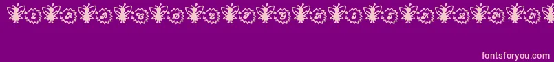 フォントFairySparkle – 紫の背景にピンクのフォント