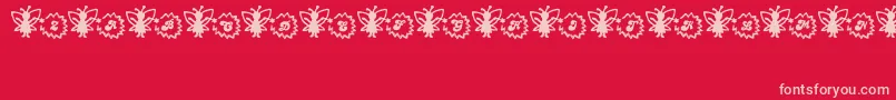 FairySparkle-Schriftart – Rosa Schriften auf rotem Hintergrund