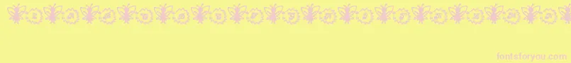 Czcionka FairySparkle – różowe czcionki na żółtym tle