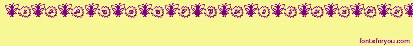 Шрифт FairySparkle – фиолетовые шрифты на жёлтом фоне