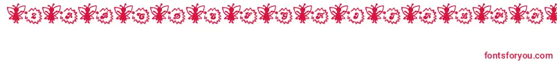 Czcionka FairySparkle – czerwone czcionki na białym tle