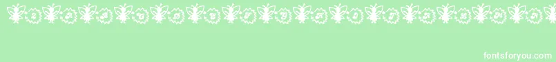 Шрифт FairySparkle – белые шрифты на зелёном фоне