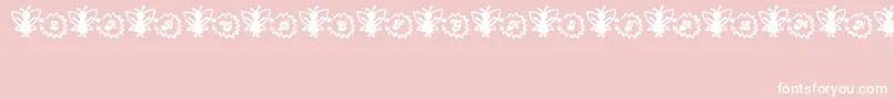 Czcionka FairySparkle – białe czcionki na różowym tle