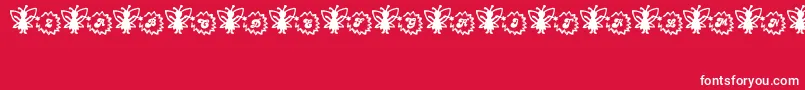 フォントFairySparkle – 赤い背景に白い文字