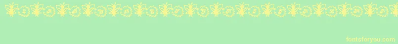 Czcionka FairySparkle – żółte czcionki na zielonym tle