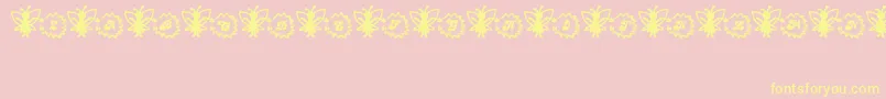 Шрифт FairySparkle – жёлтые шрифты на розовом фоне