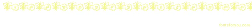 FairySparkle-Schriftart – Gelbe Schriften auf weißem Hintergrund
