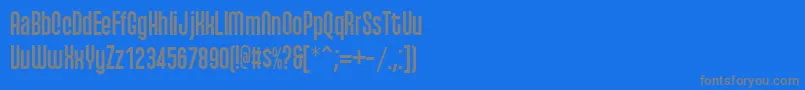 フォントQhyts ffy – 青い背景に灰色の文字