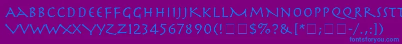 SpartaSsi Font – Blue Fonts on Purple Background